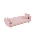 thumbnail image 4 of Resenkos Sofa Bed Convertible Sofa Sleeper 61.5" Sofa for Bedroom Fabric Compact Living Space Couch for Apartment and Room, Pink, 4 of 10