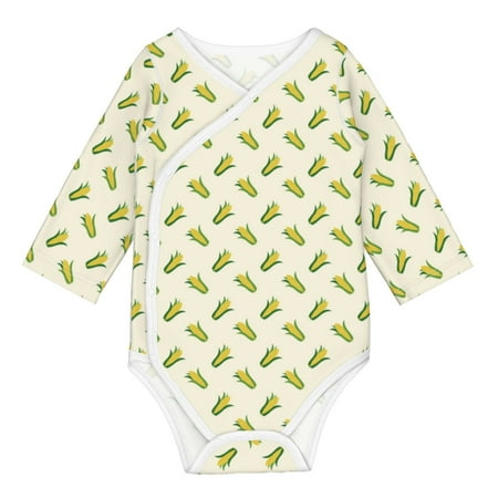 

Matuu Corn for Baby Long-Sleeve Bodysuit Soft Cotton Comfortable and Breathable Perfect for Newborns and Infants