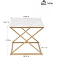 thumbnail image 6 of Unipaws Modern Nesting Coffee Table Set of 3 with Faux Marble Top and Gold Frame for Living Room, 6 of 8