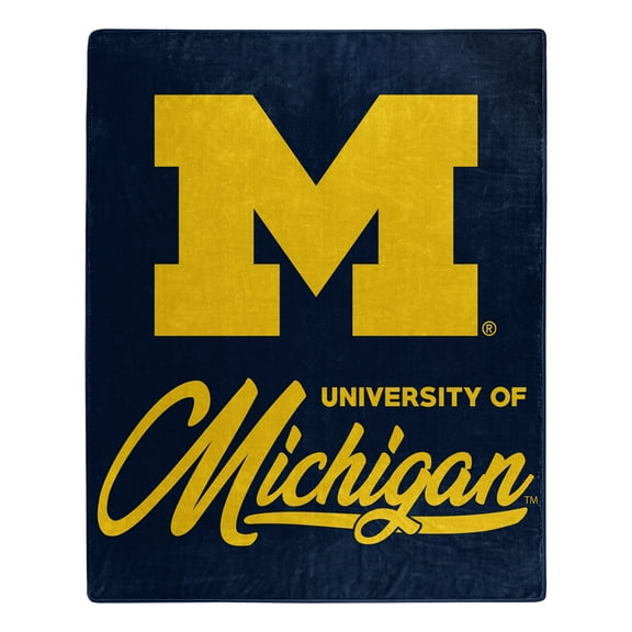The Northwest Group  Michigan Wolverines 50" x 60" Signature Raschel Plush Throw Blanket