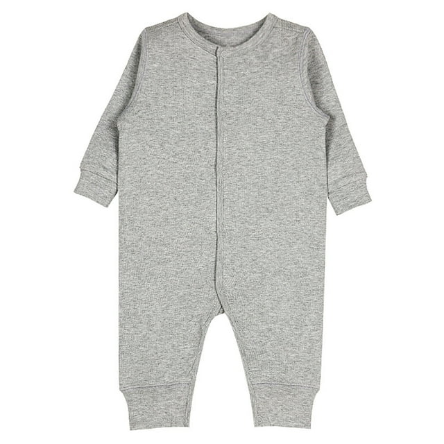 Baby Boy Romper Soft and Comfortable Bodysuits Infant Toddler Snap Closure Summer Jumpsuits Grey 3-6 Months