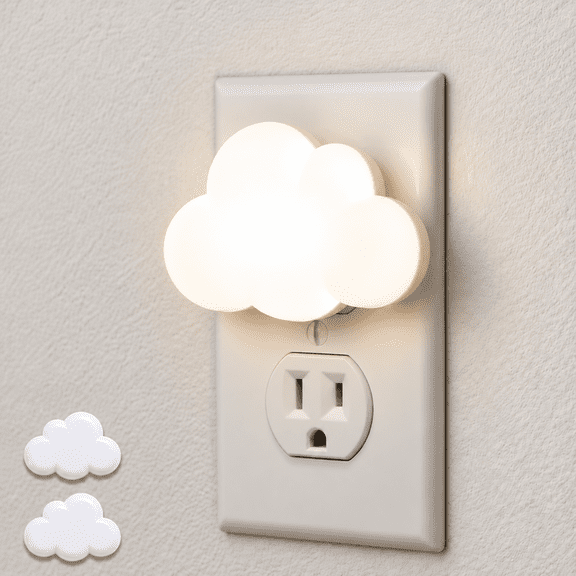 DAYBETTER 2 Pack Cloud Night Light , Plug in Night Light with Auto Dusk to Dawn Sensor, Soft Warm White Nightlights for Bedroom, Kids Room, Kitchen, Stairway, Hallway