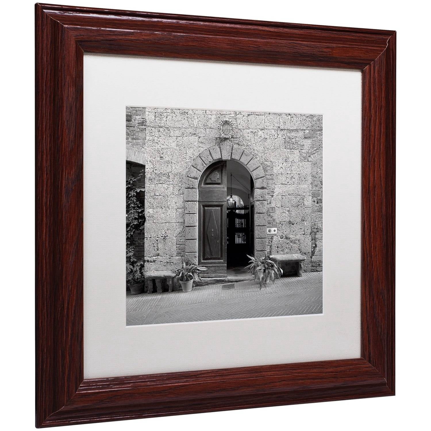 Trademark Fine Art "Tuscany I" Canvas Art by Alan Blaustein, White Matte, Wood Frame