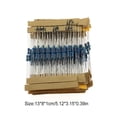 thumbnail image 2 of Ruiboury 300 Pieces Film Resistors Stable Electric Part Universal 1/4W Resistance Kit Resistor Device DIY Accessory Making Material, 2 of 8