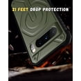 thumbnail image 6 of CaseBorne Compatible with Google Pixel 8 Pro Protective Case - Compatible with MagSafe, Slim Yet Rugged with Tempered Glass Screen Protector and Belt Clip Holster - Green, 6 of 6