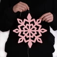 thumbnail image 4 of Adornos colgantes de copos de nieve para Navidad, 6 piezas de guirnaldas de copos de nieve 3D con purpurina blanca grande para Navidad, invierno, país de las maravillas, vacaciones, fiesta de año, 4 of 8