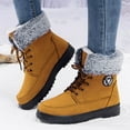 thumbnail image 5 of KEGIRLOM Women's High-Top Shoes Warm And Stylish Fall And Winter Style Fleece-Lined And Thickened Soft-Soled Boots Snow Boots. Yellow Size 7, 5 of 8