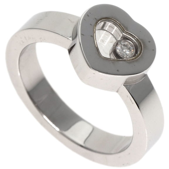 Pre-Owned Chopard Happy Diamonds Heart Ring 18K White Gold Women's