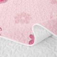 thumbnail image 5 of Erosebridal Girls Cute Cherry Bow Twin Quilt Set,Teens Kawaii Groovy Flowers Twin Coverlet Set, 5 of 7