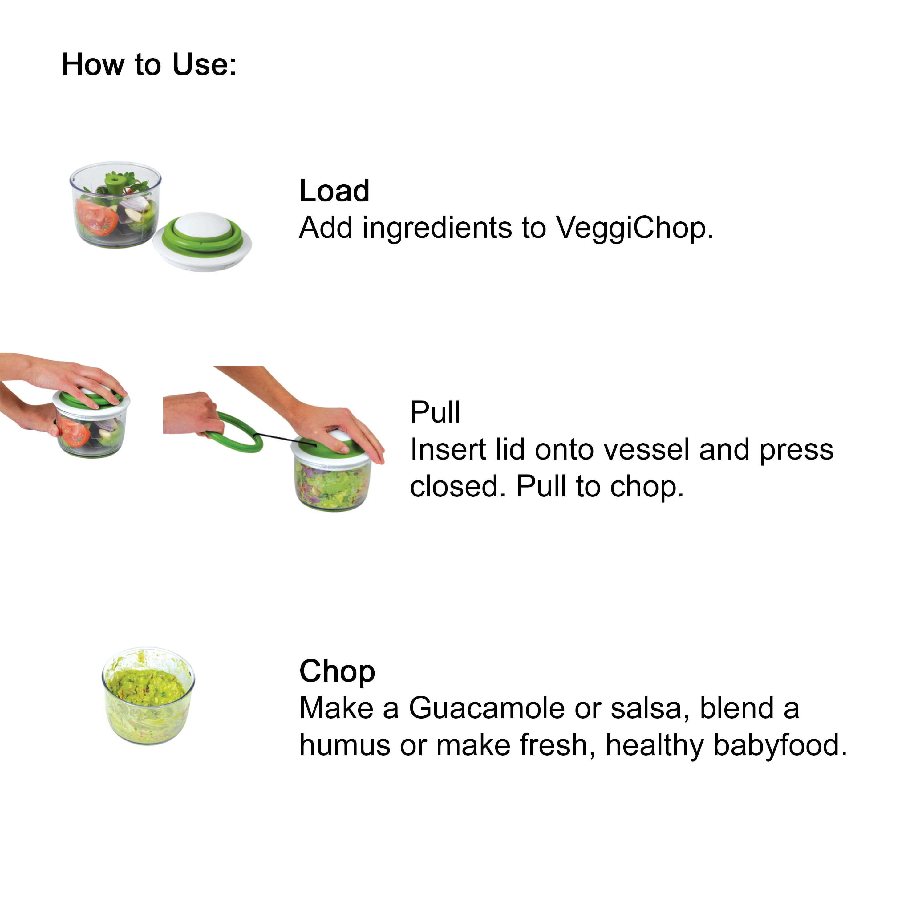 VeggiChop Plus Hand-Powered Food Processor – Chef'n