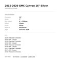 thumbnail image 2 of 2015-2020 GMC Canyon 16" Silver OEM Factory Wheel Rim 94775676, 2 of 2