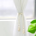 thumbnail image 4 of 15 Pairs Curtain Tiebacks Window Curtain Tiebacks Decorative Tassels Curtain Tiebacks Curtain Tiebacks Rope with Tassels for Home Window Curtain Office Decoration-Off white, 4 of 5