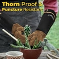 thumbnail image 4 of HANDLANDY Rose Gloves for Men & Women, Long Leather Gardening Gloves Thorn Proof, Best Garden Gifts & Tools for Gardener, 4 of 7