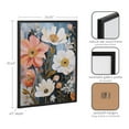 thumbnail image 6 of Kate and Laurel Boho Flowers in Muted Neutrals Framed Wall Art by The Creative Bunch Studio, 16x20 Black, Colorful Soft Flower Art for Wall, 6 of 7