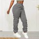 thumbnail image 2 of Amzcrzy Pantalones Cargo Mujer Color Liso Ligeros Senderismo Detalle Fruncido Cintura Elástica Cordón Cómodos Jogging Tallas S-2XL Gris, 2 of 7