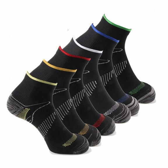 TELOLY 6Pairs Mens Socks,Enhanced Performance Men'S Work Socks,Quick Dry Men'S Socks,L,Multicolor