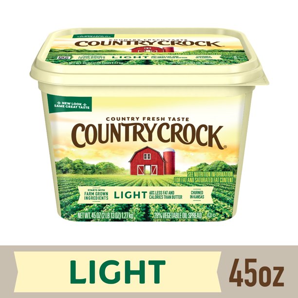 Country Crock Light Vegetable Oil Spread Tub, 45 oz