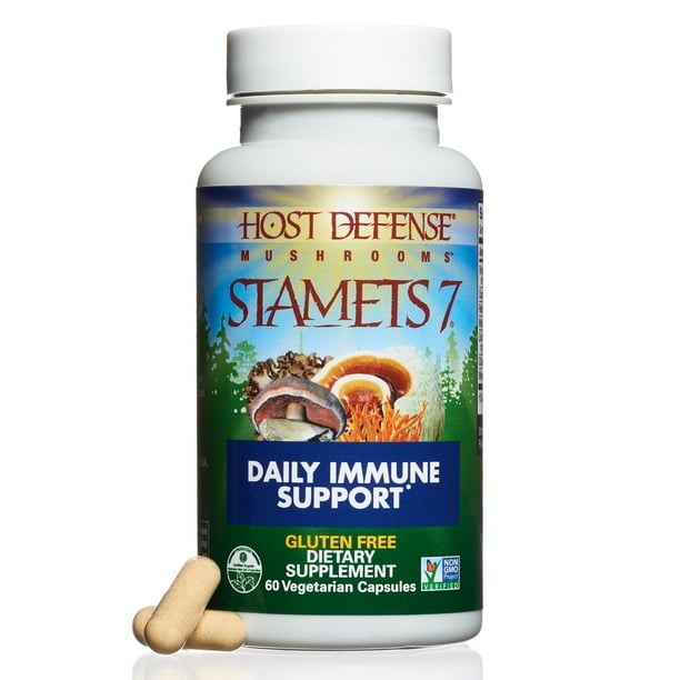 Host Defense Stamets 7 Multi Mushroom Capsules, Supports Overall