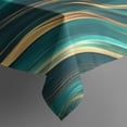 thumbnail image 5 of Teal and Gold Marble Swirls Pattern Square Tablecloth,Waterproof Square Table Cover,Wipeable Spillproof Washable Table Cover for Home Kitchen Party Decor 42"X42"(107x107cm), 5 of 6
