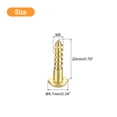 thumbnail image 2 of Uxcell Wood Screws M5 x 20mm Slotted Round Head Brass Self-Tapping Screw WoodWorking Screw 10 Pack, 2 of 6