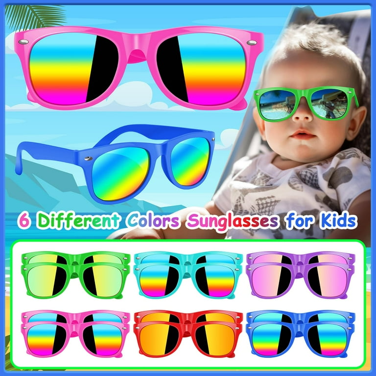 Kids Sunglasses Bulk Kids Sunglasses Party Favors 12 Pack Neon Party Sunglasses for Kids Boys and Girls Beach Pool Birthday Party Supplies Goody Bag Favors Great Gift for Kids Party Favors C9