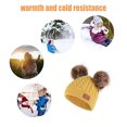 thumbnail image 3 of Jumpingount Bufanda Conjunto de gorro y guantes para niños Gorro de punto Gorro Delicados productos para niños Estirable Clima frío Cómodo Bufanda rosa Sombreros bola de pompón marrón amarillo Jumpingount AP008793-05B, 3 of 6