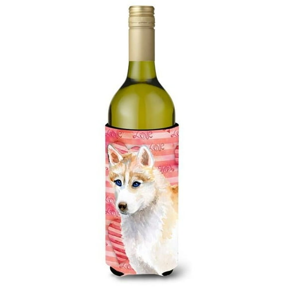 Siberian Husky Love Wine Bottle Beverge Insulator Hugger