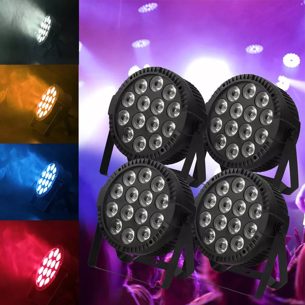 10 Pcs LED Par Lights RGBW DJ Light Stage Lighting 14x6W Uplights for Events by Sound Activated and DMX Control Uplighting for Wedding Church Live Show Disco Parties