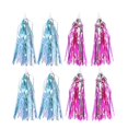 thumbnail image 1 of 8 Pcs Kids Tassel Ribbon Children Scooter Handlebar Streamers Grips Ribbon Baby Carrier Accessories Decorative Riband (4 xGreen Silver + 4x Pink Silve, 1 of 3