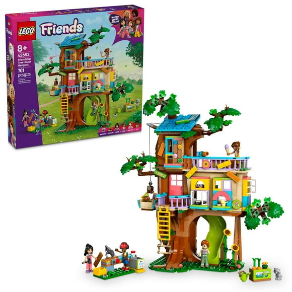 LEGO Friends Friendship Tree House Hangout - Building Toys Playset for Kids, Girls & Boys, Ages 8+ - Pretend Play Gift Ideas for Birthdays - W/ 4 Minifigures & 2 Animal Figures - 42652