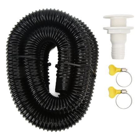Sorven Bilge Installation Kit Bilge Pump Hose Fitting Quick Connect Bilge Pump Plumbing Kit for Yachts RVs Black 1 1/8in