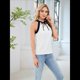 thumbnail image 5 of Blusas Sin Mangas con Cuello en V y Cordones para Mujer, Elegantes, de Oficina, con Bloques de Color, Informales, 2025. L, 5 of 10