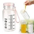 thumbnail image 3 of USUERY Glass Water Bottle 260 350ml With Measurement Scale Leak Proof Lid Insulated Sleeve Microwave Safe Travel Mug Home, 3 of 9