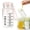 Pink, variant on VHXWUGN 1 Pack Glass Water & Juice Bottles with Lid Leak Proof, Reusable Borosilicate Glass Jars for Juicing, Smoothie, Milk, Coffee, Measurement Markings, White 260ml