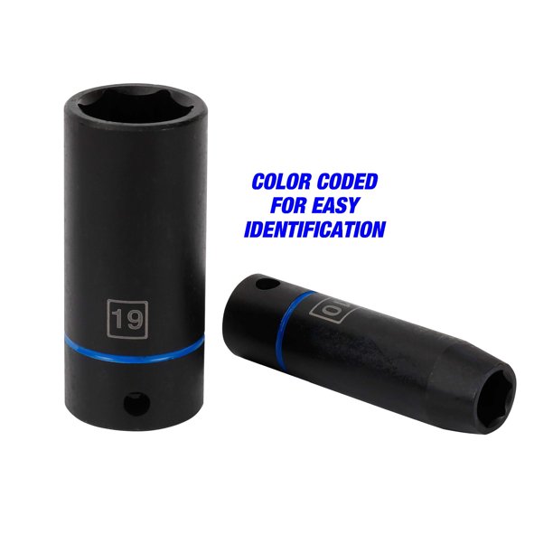 Hyper Tough 11-Piece 3/8-Inch, Deep Drive Impact Socket Set mm