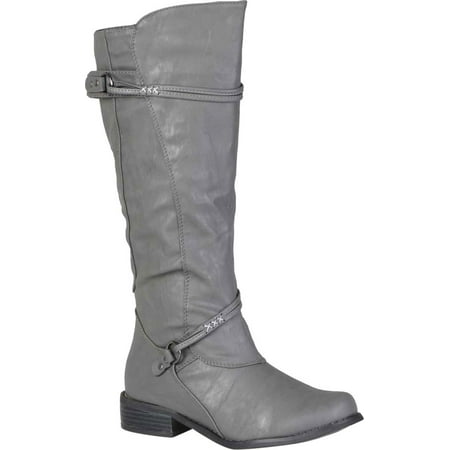 

Women s Journee Collection Harley Grey Faux Leather 7 M