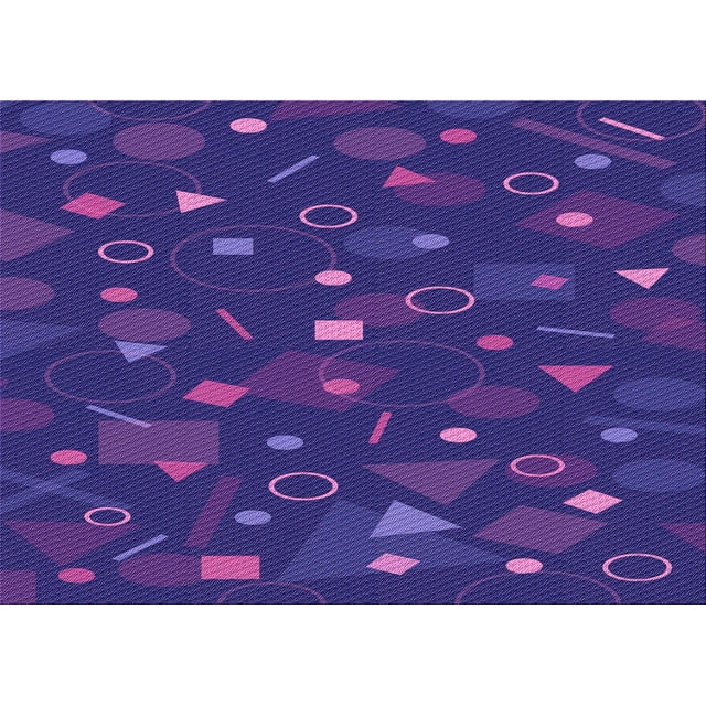 Ahgly Tapis Rectangulaire Lavable en Machine Intérieur Transitionnel Violet Vif, 8 Pieds x 12 Pieds