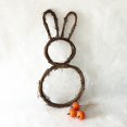 thumbnail image 2 of Guirnalda de adorno de conejo tejido de ratán, base para adorno de Pascua, decoración de escritorio de conejo de Pascua, 2 of 5