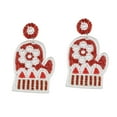 thumbnail image 2 of Pendientes de cuentas navideñas, pendientes colgantes, accesorios para disfraces, cómodos pendientes colgantes Guantes, 2 of 9