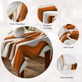 thumbnail image 5 of Burnt Orange White Moire Table Cloth Waterproof Tablecloths, Modern Abstract Art Tablecloth Dining Table Cover for Kitchen Party Tabletop Outdoor, Rectangle Tablecloth 52x70 Inch, 5 of 9