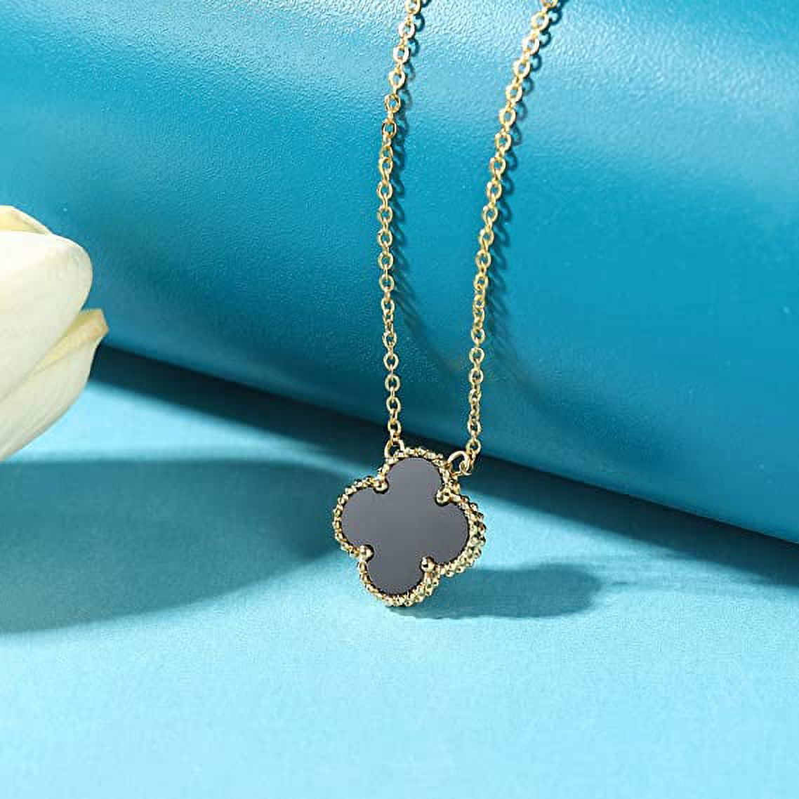 Lucky Clover Necklace, 18K Gold Plated - Van Cleef & Arpels Inspired D –  Lumière