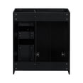 thumbnail image 4 of Dasun 30'' Bathroom Vanity without Sink,Solid Wood Frame Bathroom Storage Cabinet Only, Freestanding Vanity Set with 3 Drawers& Soft Closing Doors, Black, 4 of 5