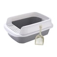 thumbnail image 1 of Caja de arena para gatos perfecl orinal semicerrada a prueba de salpicaduras Gris Medio, 1 of 8