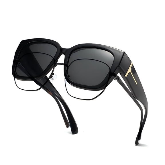 Polarized Sunglasses Over Glasses Women – Over Glasses Sunglasses for Women Fit Over Prescription Glasses, UV400 Wraparound Fit-Over Sunglasses for Driving Fishing Hiking Outdoor Sports