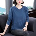 thumbnail image 2 of Otoño e invierno nueva camiseta de manga larga ropa de otoño para mujer camisa de fondo de mediana edad ropa exterior de primavera y otoño camiseta suelta, 2 of 4