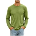 thumbnail image 3 of ZRGHAOYLQ Men's Long Sleeve Lounge Pajama Lightweight Quick Dry Lightweight Casual Tee Shirts Breathable Comfortable Crewneck Tops, 3 of 9