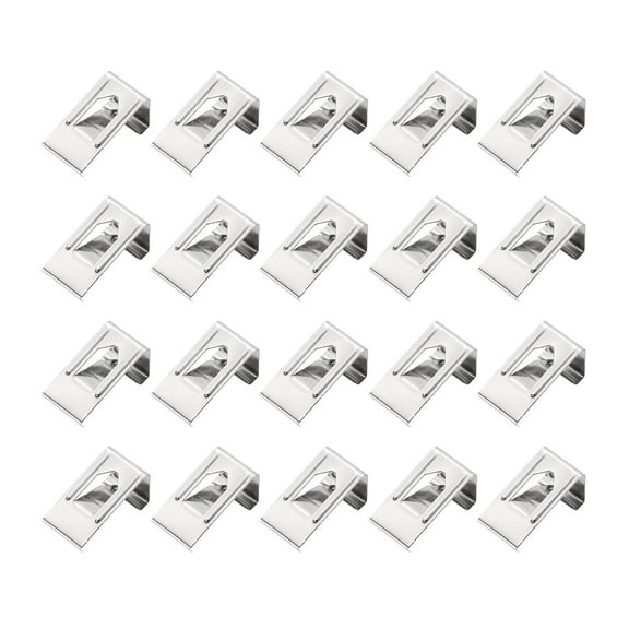 20Pcs Spring Turn Clip Hanger, Picture Frame Hangers Back Fasteners, Silver