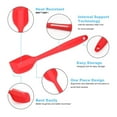 thumbnail image 3 of Silicone Spatula 4-piece Set, Heat-Resistant Non-stick Rubber Spatulas with Stainless Steel Core, Blue, 3 of 5