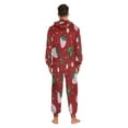 thumbnail image 5 of 1 Piece Adult Onesie Pajamas Cozy & Loose-Fit Sleepsuit Loungewear with Pockets Cute Pink Strawberry Pattern X-Large, 5 of 7