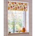 thumbnail image 4 of Rod Pocket Window Valances Retro Idyllic Maple Leaf on Linen Short Kitchen Curtains Autumn Plant Tree Leave Window Treatment Drapes for Bedroom Bathroom Living Room 54x18In,1 Panel, 4 of 6
